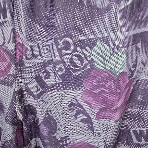 TORRID‎ Betsey Johnson Mesh Flare Pull-On Pants Purple Women Plus Size 5X - Picture 8 of 15